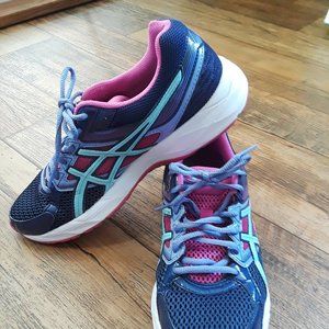 Asics Gel 10 Navy Pink Tennis Shoes 👟